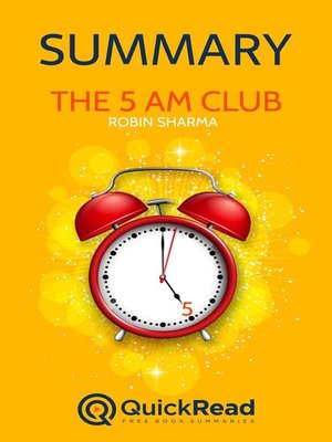 cover image of Summary of "The 5 AM Club" by Robin Sharma